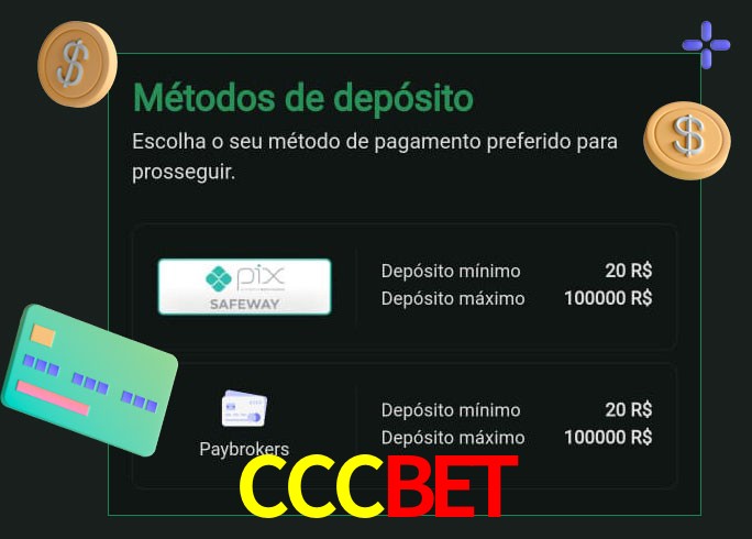 O cassino CCCBET oferece uma grande variedade de métodos de pagamento